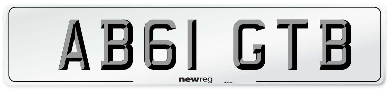 AB61 GTB Number Plate from New Reg